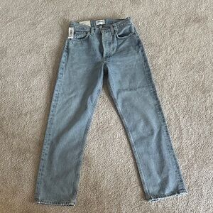 Aritzia Agolde 90s Mid Rise Loose FitLight Blue Jeans